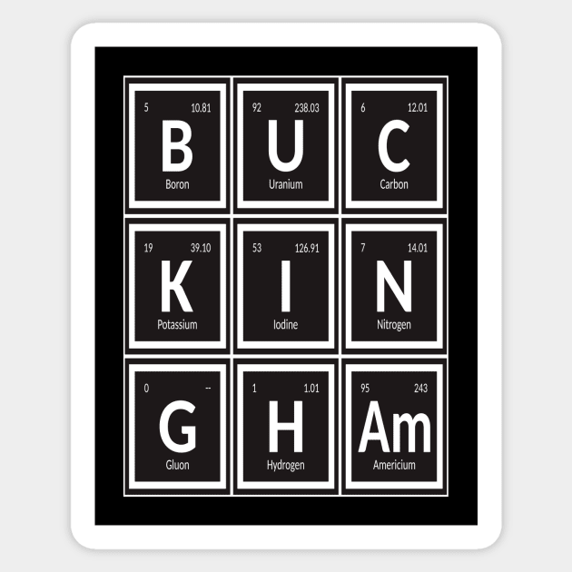 Buckingham Elements Sticker by Maozva-DSGN